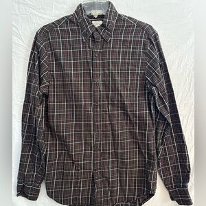 J.Crew Brushed Twill Plaid Button Down Shirt Slim Fit Small